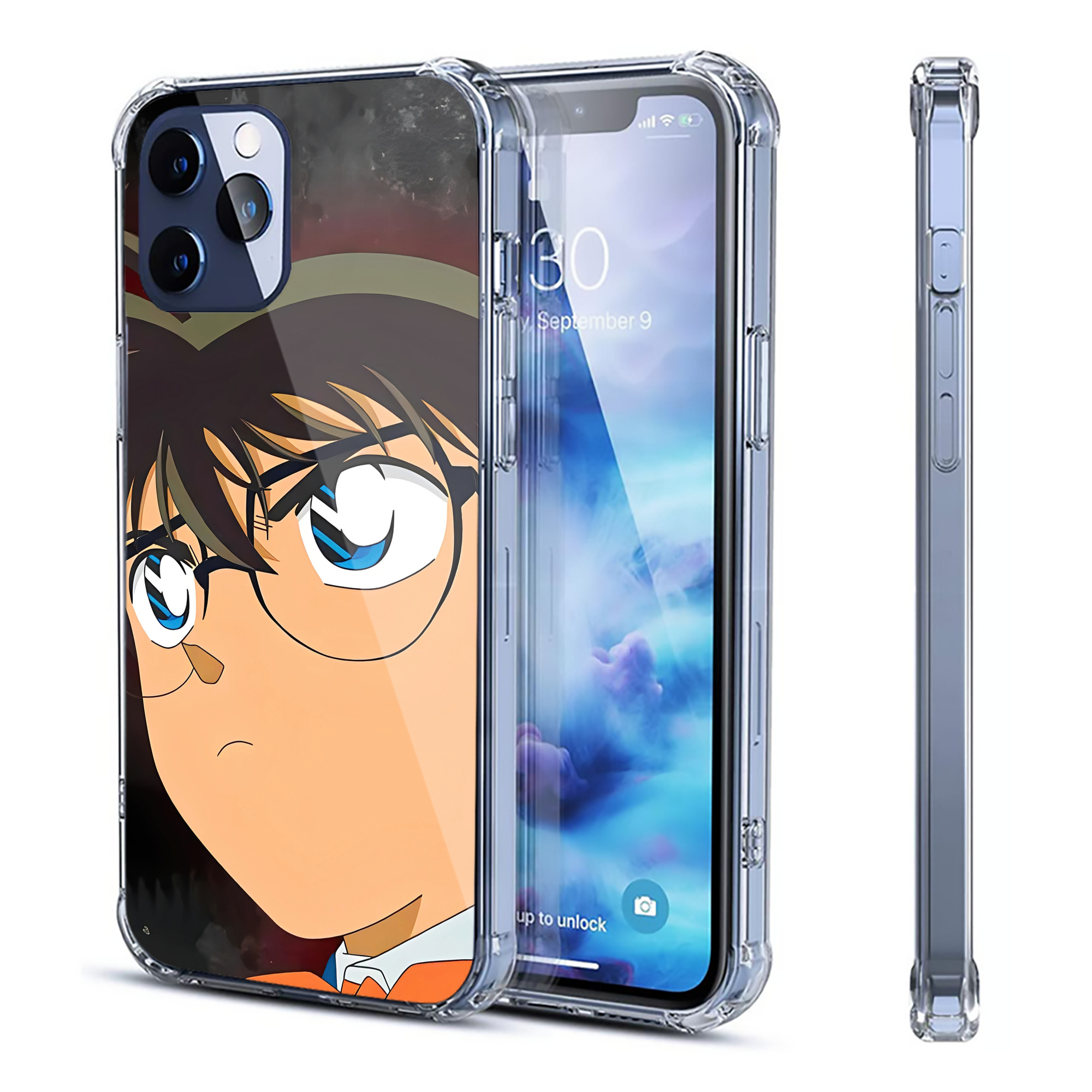 （画像用） 名探偵コナン Detective Conan 【iPhone 12シリーズ対応】透明スマホケース（クリアソフトケース）